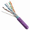 064-706/A/S/PR Vertical Cable 064-706 Series 23 AWG 4 Shielded Twisted Pair Solid Bare Copper CMR Non-Plenum Cat6A Cable - 1000' Wooden Spool - Purple