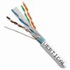 064-708/A/S/WH Vertical Cable 064-708 Series 23 AWG 4 Shielded Twisted Pair Solid Bare Copper CMR Non-Plenum Cat6A Cable - 1000' Wooden Spool - White