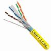 064-709/A/S/YL Vertical Cable 064-709 Series 23 AWG 4 Shielded Twisted Pair Solid Bare Copper CMR Non-Plenum Cat6A Cable - 1000' Wooden Spool - Yellow