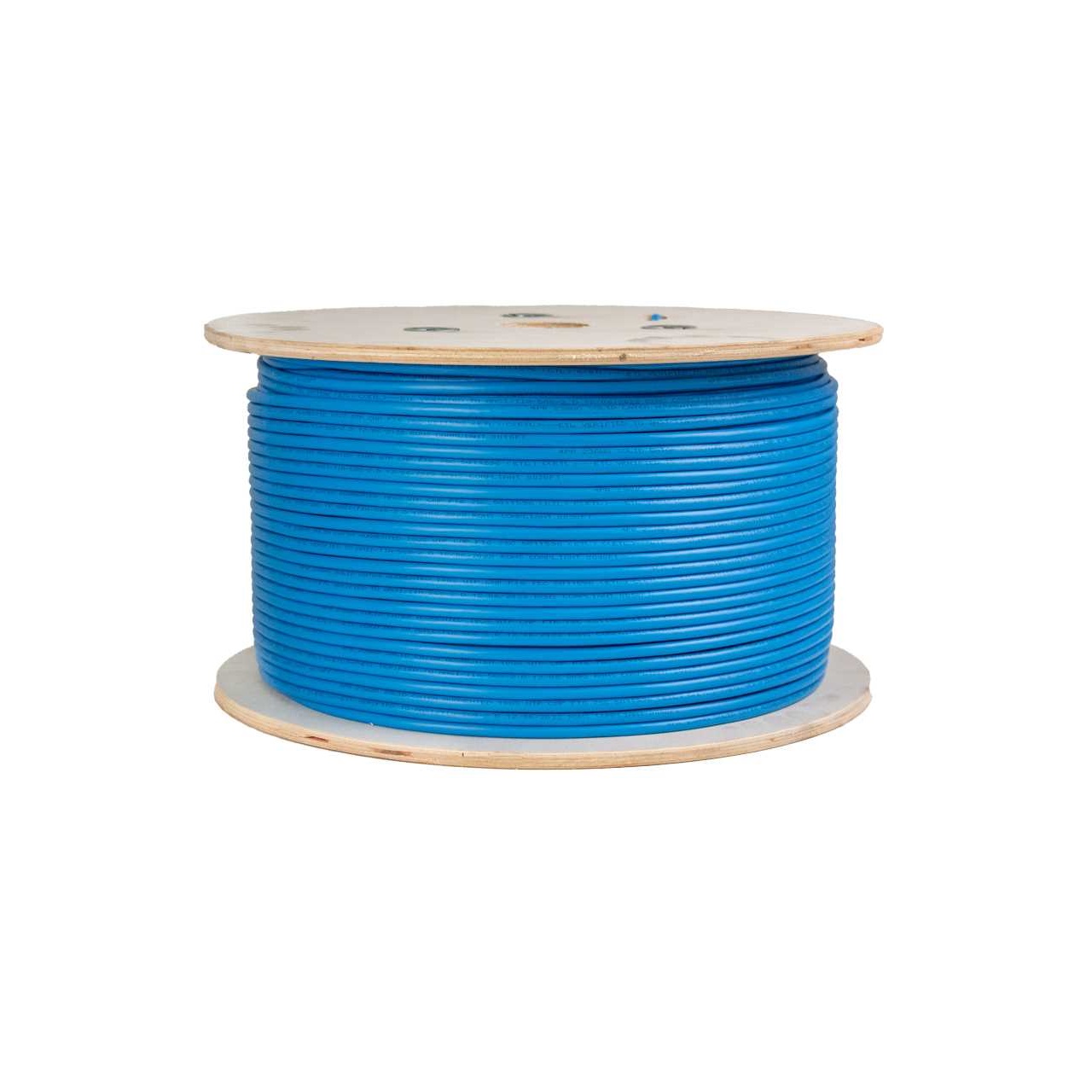 065-701/A/P/BL Vertical Cable 065-701 Series 23 AWG Unshielded Twisted Pair Solid Bare Copper CMP Plenum Cat6A Cable - 1000' Wooden Spool - Blue