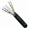 Show product details for 069-557/US/CMXT Vertical Cable 069-557 Series 23 AWG 4 Unshielded Twisted Pair Solid Bare Copper Dual Jacket CMXT Non-Plenum Cat6 Direct Burial Cable - 1000' Wooden Spool - Black