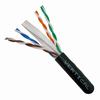 Show product details for 069-559/CMX Vertical Cable 069-559 Series 23 AWG 4 Unshielded Twisted Pair Solid Bare Copper LLDPE Jacket CMX Non-Plenum Cat6 Cable - 1000' Wooden Spool - Black