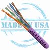 166-256/P/PR Vertical Cable 166-256 Series 23 AWG 4 Unshielded Twisted Pair Solid Bare Copper CMP Plenum Cat6 Cable - 1000' Pull Box - Purple