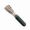 Show product details for 168-400/S/P/BK Vertical Cable 168-400 Series 23 AWG 4 Shielded Twisted Pair Solid Bare Copper CMP Plenum Cat6 Cable - 1000' Wooden Spool - Black