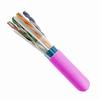 Show product details for 168-405/S/P/PK Vertical Cable 168-405 Series 23 AWG 4 Shielded Twisted Pair Solid Bare Copper CMP Plenum Cat6 Cable - 1000' Wooden Spool - Pink