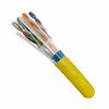 168-409/S/P/YL Vertical Cable 168-409 Series 23 AWG 4 Shielded Twisted Pair Solid Bare Copper CMP Plenum Cat6 Cable - 1000' Wooden Spool - Yellow