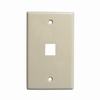 Show product details for 304-J2632/1P/IV Vertical Cable Keystone Wall Plate, 1-Port - Ivory