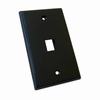 Show product details for 304-J2646/1P/BK Vertical Cable Keystone Wall Plate, 1-Port - Black