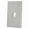 Show product details for 304-J2661/1P/GY Vertical Cable Keystone Wall Plate, 1-Port - Gray
