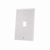 Show product details for 308-607D/1P/WH Vertical Cable Keystone Wall Plate, 1-Port, Decora Style