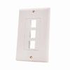 Show product details for 308-615D/3P/WH Vertical Cable Keystone Wall Plate, 3-Port, Decora Style
