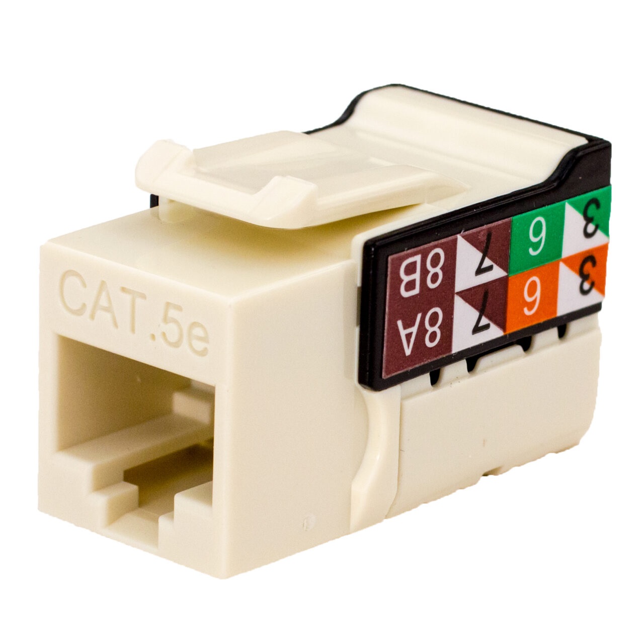 351-V2612/AL Vertical cable 351 Series CAT5E V-Max Keystone Jacks - Almond