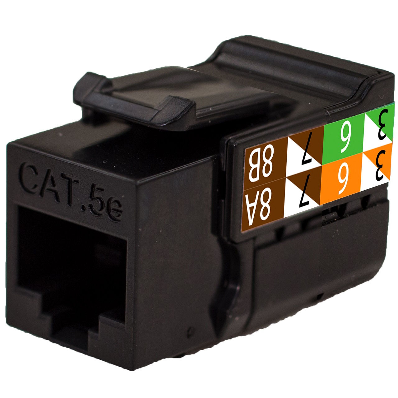351-V2613/BK Vertical cable 351 Series CAT5E V-Max Keystone Jacks - Black