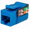 Show product details for 351-V2614/BL Vertical Cable CAT5E Data Grade Keystone Jack 90° 8x8 Conductors - Blue