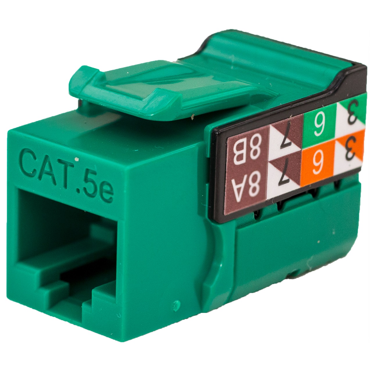 351-V2615/GR Vertical cable 351 Series CAT5E V-Max Keystone Jacks - Green