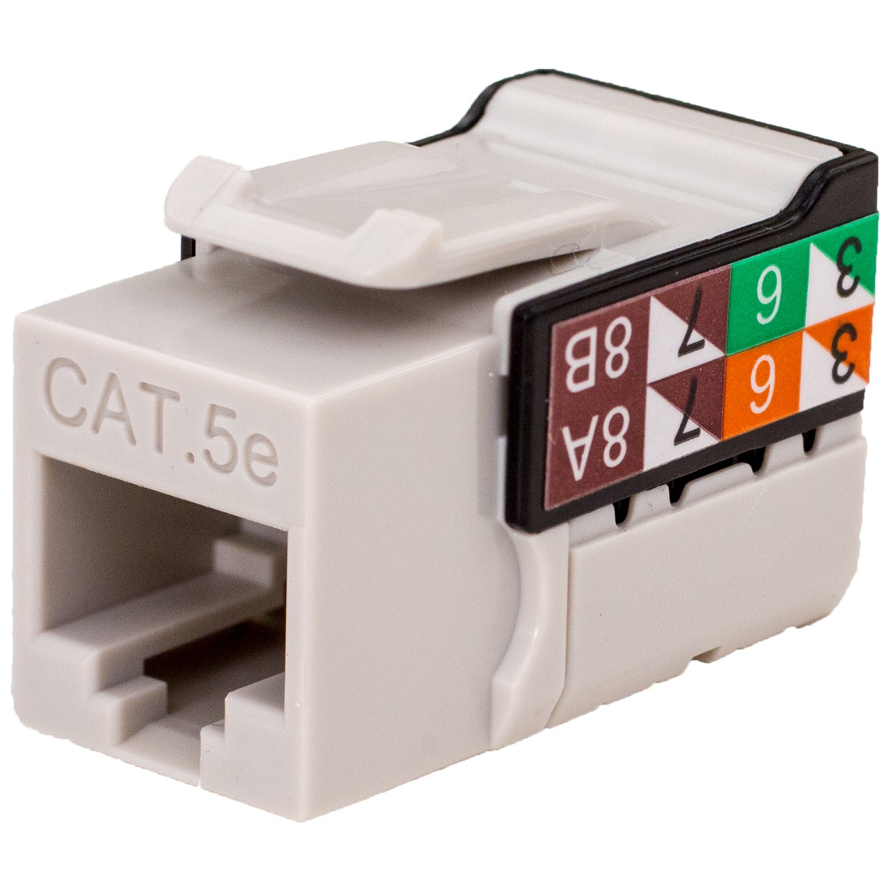 351-V2616/GY Vertical cable 351 Series CAT5E V-Max Keystone Jacks - Gray