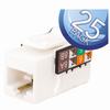 Show product details for 352-V2700/BW/25 Vertical Cable 353 Series CAT6 V-Max Keystone Jacks - 25 Pack - Bright White