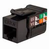 352-V2713/BK Vertical Cable CAT6 Data Grade Keystone Jack 90° 8x8 Conductors - Black