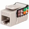 352-V2716/GY Vertical Cable CAT6 Data Grade Keystone Jack 90° 8x8 Conductors - Gray