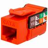 352-V2718/OR Vertical Cable CAT6 Data Grade Keystone Jack 90° 8x8 Conductors - Orange