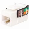 352-V2723/BW Vertical Cable 353 Series CAT6 V-Max Keystone Jacks - Bright White
