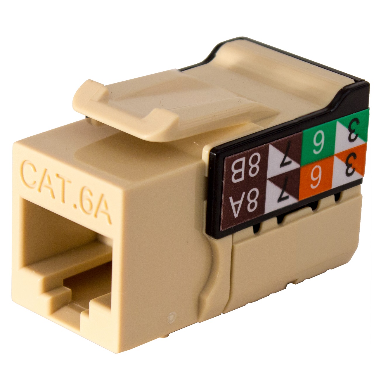 353-V2817/C6AAIV Vertical cable 353 Series CAT6A V-Max Keystone Jacks - Ivory