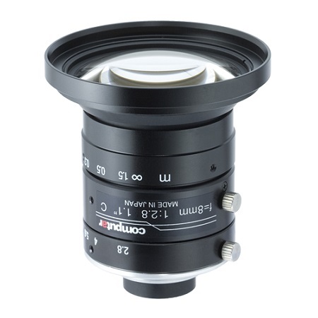 V0828-MPY2 Computar 1.1" C-Mount 8mm F2.8 12MP Manual Iris Lens