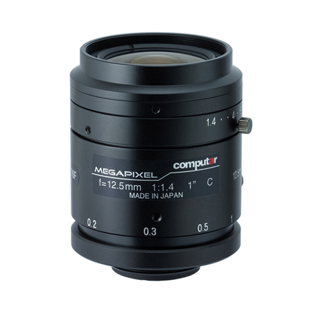 V1214-MP Computar 1" C-Mount 12.5mm F/1.4 2 Mega-Pixel Ultra Low Distortion Manual Iris Lens