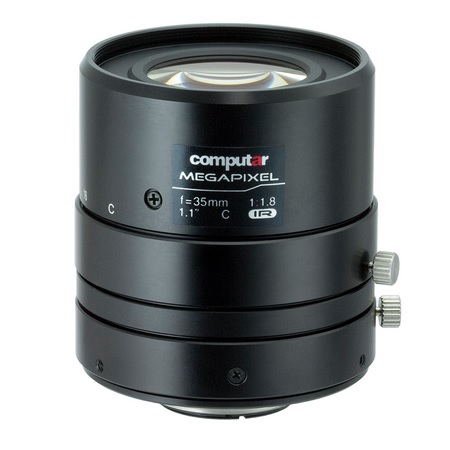 V3518FIC-MPYIR Computar 1.1" C-Mount 35mm F1.8 12MP IR Corrected Manual Iris Lens
