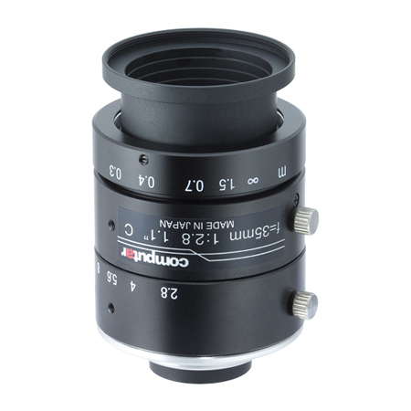 V3528-MPY Computar 1.1" C-Mount 35mm F/2.8 12 Mega-Pixel Ultra Low Distortion Manual Iris Lens