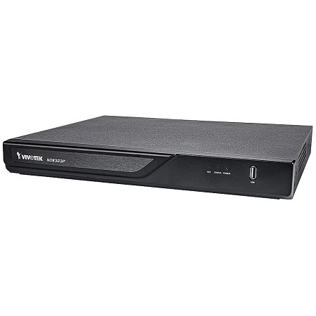 V5K6T3B2 Vivotek 8 Channel NVR 64Mbps Max Throughput - No HDD w/ Built in 8 Port PoE