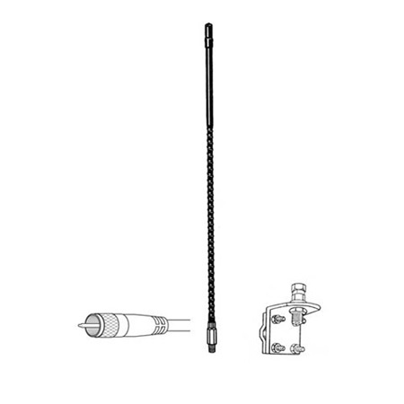 VANHSS9954 Vanco Antenna Kit CB 4ft Single Mirror Mount Black
