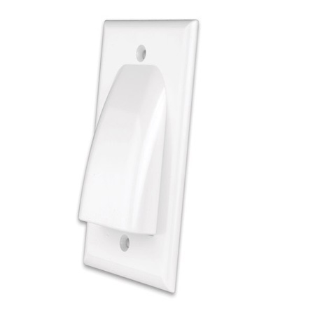 VANWPBWI Vanco Flat Panel TV Bulk Cable Wall Plates Ivory
