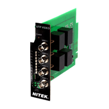 VB41x4 Nitek Four Balun Transceiver Card w/ Surge Suppression Up To 750ft