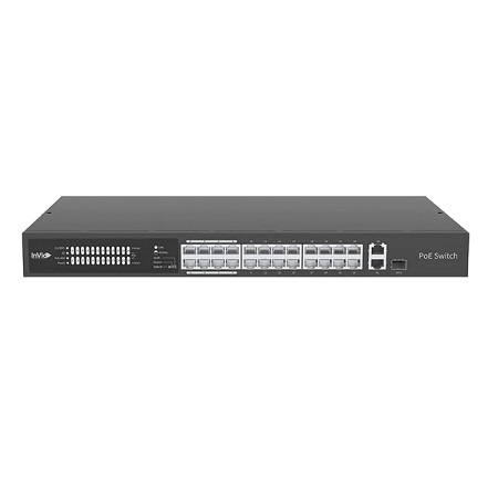 VIS-LRPOE24-2AN InVid Tech Vision Series 24-Port PoE Switch with 2 Uplink Ports