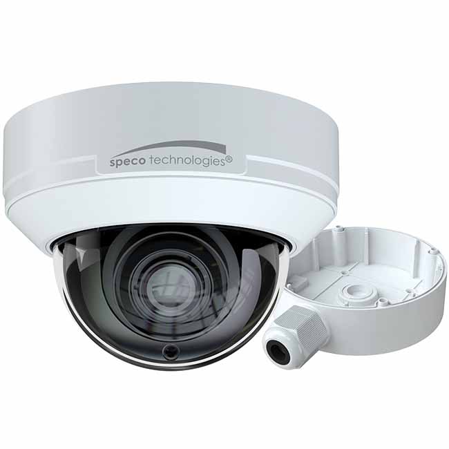 VLD10 Speco Technologies 2MP HD-TVI Dome Camera, IR, 2.8 Fixed Lens, Included Junc Box, White