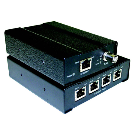 VR448COAX Nitek IP Video over Coax - w/ 4 Port PoE Switch - Up to 2,500 Feet