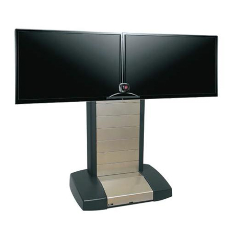 VTC-4280S-BW Middle Atlantic 1 Screen 42-80 Unified Comm Cart Black
