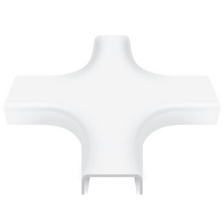 FM4T375-W Wire Trak 375 Series 3/4" W x 1/2" H Surface Raceway 4 Way Tee Fitting - White