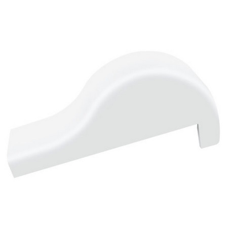 FMFO375-W Wire Trak 375 Series 3/4" W x 1/2" H Surface Raceway Fiber Optic Elbow Fitting - White