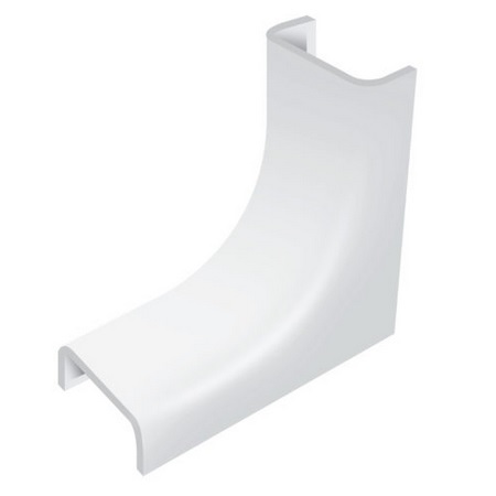 FMIN375-W Wire Trak 375 Series 3/4" W x 1/2" H Surface Raceway Inside Corner Fitting - White