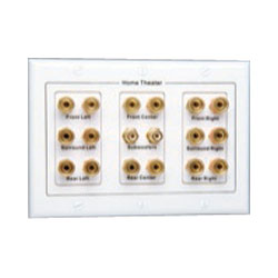 45-0069 Datacomm 3-Gang 7.1 Surround Sound Distribution Wall Plate