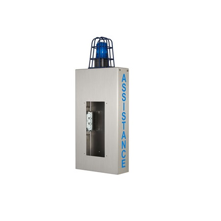 WB-CA Aiphone Wall Box with Caged Light and Assistance Lettering