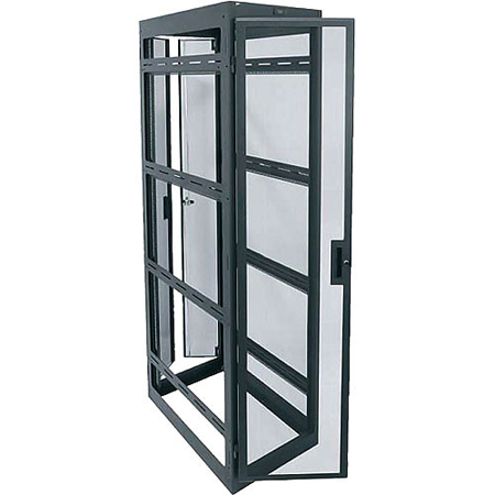WMRK-4242SVR Middle Atlantic 42 Space (73 1/2 Inch), 42 Inch Deep Gangable Configured Server Rack with Side Panels, Black Finish