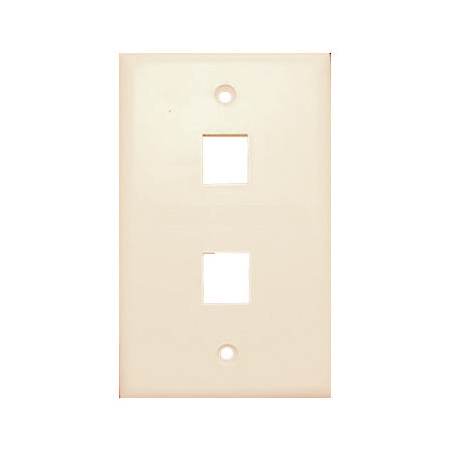 20-3002-IV Wall Plate for Keystone, 2 Hole -Ivory