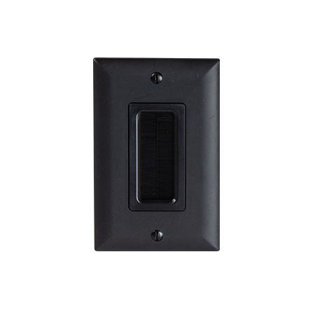 WP1014-BK-V1 Legrand On-Q Cable Access Strap w/ Wall Plate - Black
