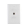 Show product details for WP2008-WH-V1 Legrand On-Q Basic 3GHz Coax Wall Plate White