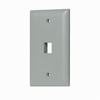 Show product details for WP3401-GY Legrand On-Q 1-Gang 1-Port Wall Plate Gray