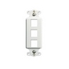 Show product details for WP3413-WH-10 Legrand On-Q 3-Port Decorator Outlet Strap White - 10 Pack