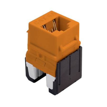 WP346A-OR Legrand On-Q Cat 6a Quick Connect RJ45 Keystone Insert Orange